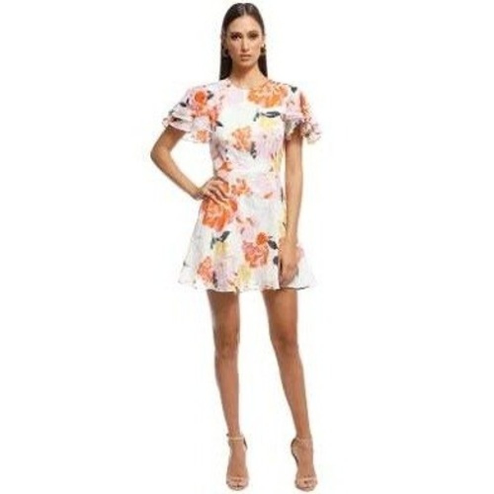 La Maison Talulah‎ Effervescent Floral Tiered Sleeve Mini Dress S Anthropologie